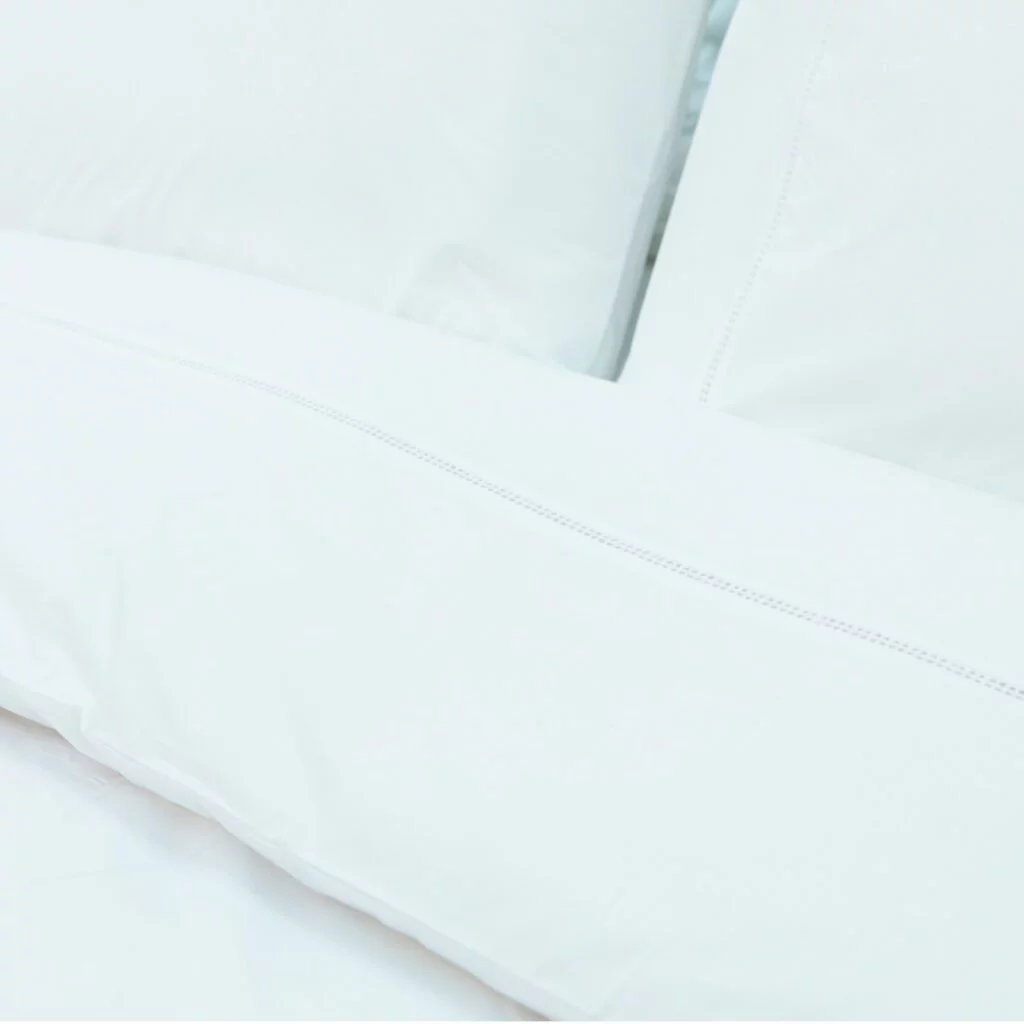 Cotton Percale Lace Trim Duvet Cover snow white 2