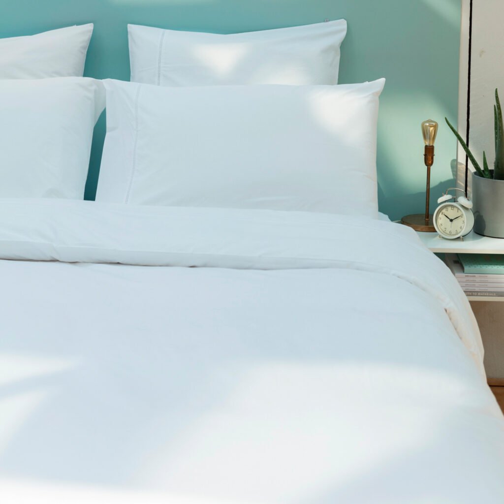 Cotton Percale Lace Trim Duvet Cover snow white 4