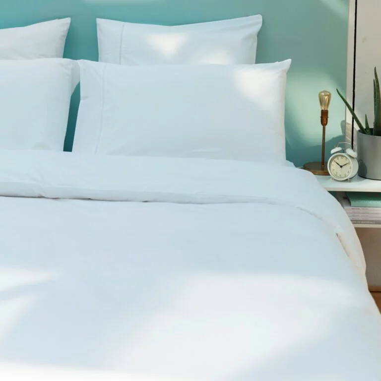 Cotton Percale Lace Trim Duvet Cover snow white 4