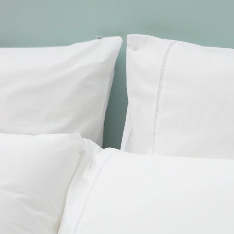 Cotton Percale Lace Trim Pillowcase snow white 4