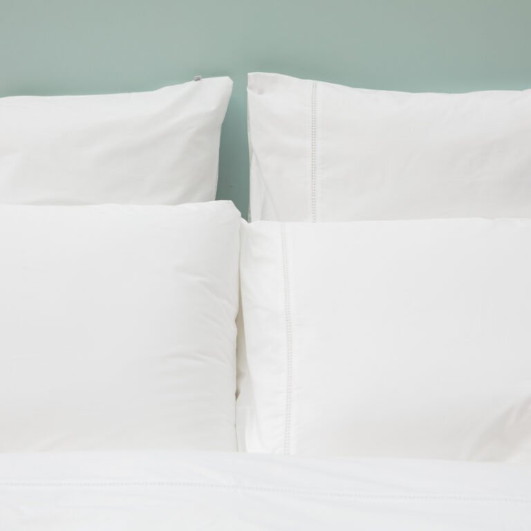 Cotton Percale Lace Trim Pillowcase snow white 5