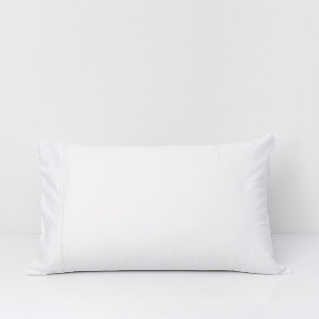 Cotton Percale Lace Trim Pillowcase snow white 7