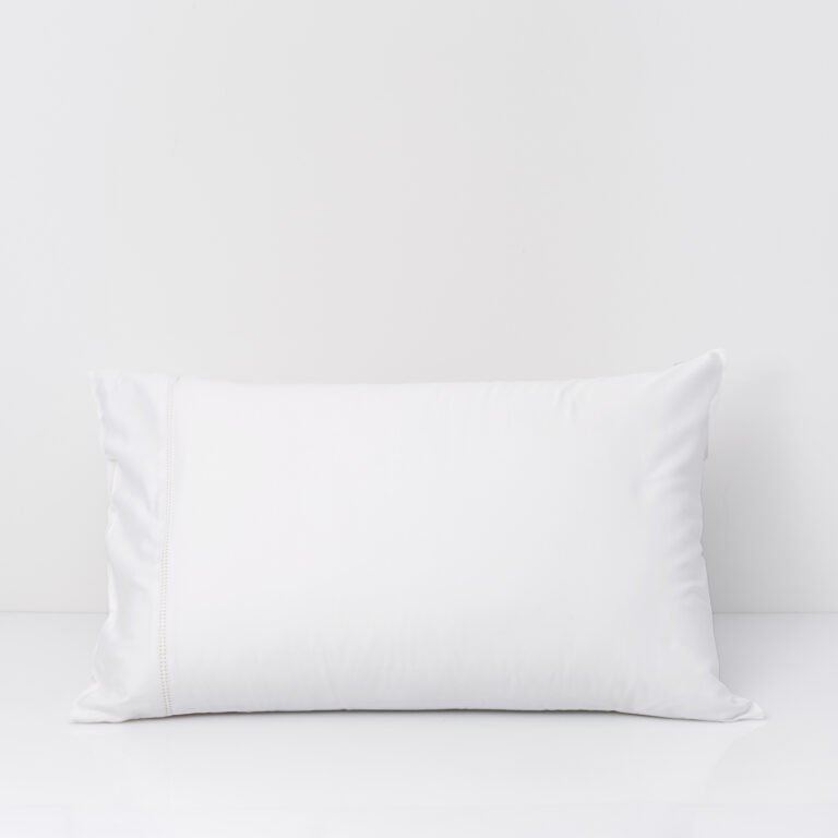 Cotton Percale Lace Trim Pillowcase snow white 7