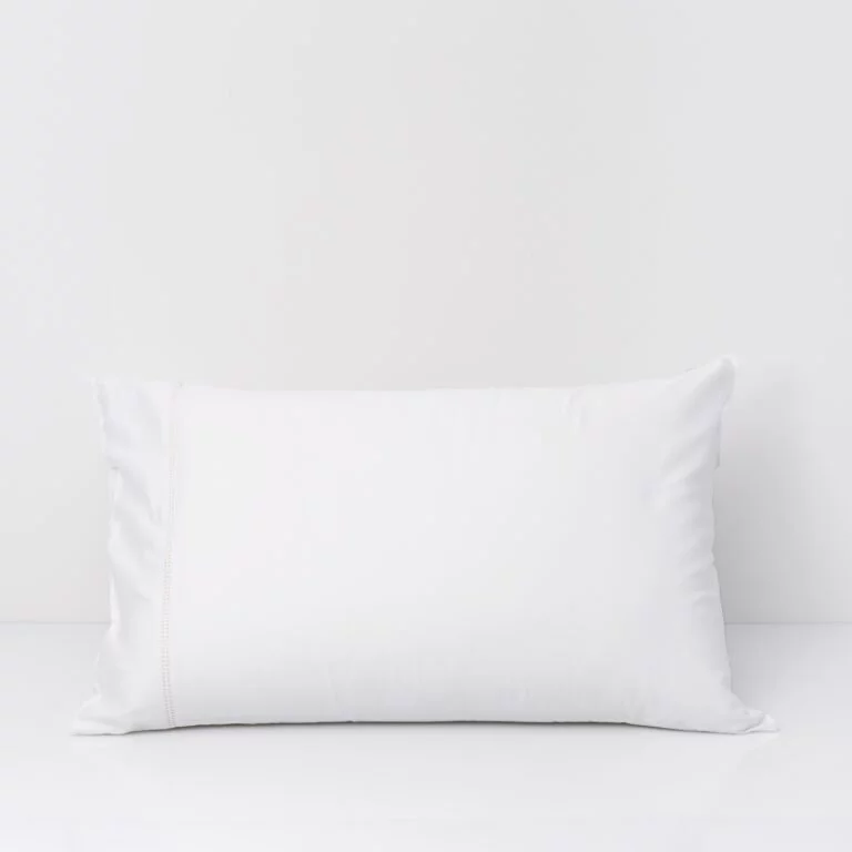 Cotton Percale Lace Trim Pillowcase snow white 7