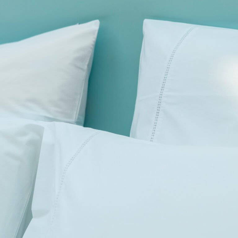 Cotton Percale Lace Trim Pillowcase snwo white 1