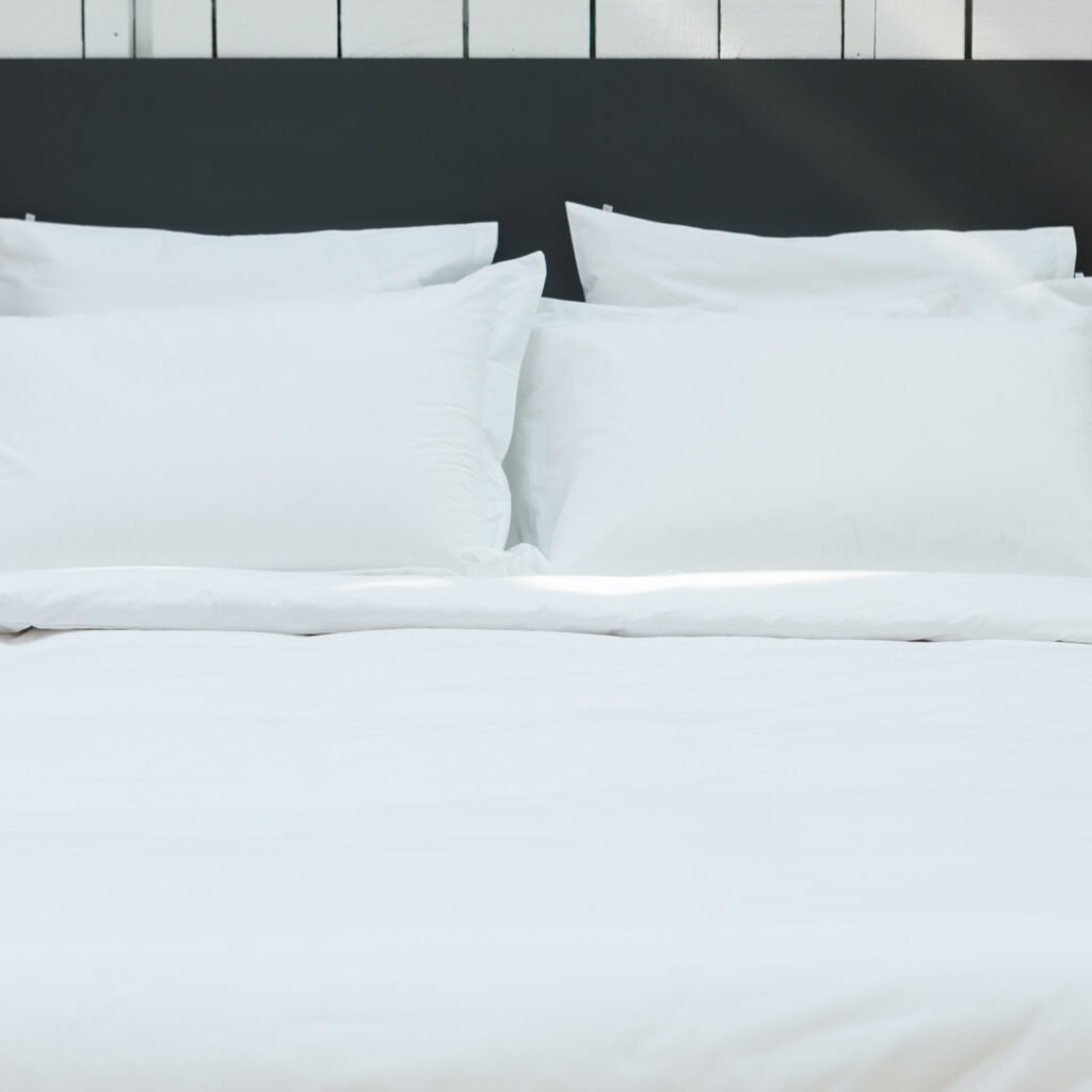 Cotton percale oxford edge pillowcase snow white 2