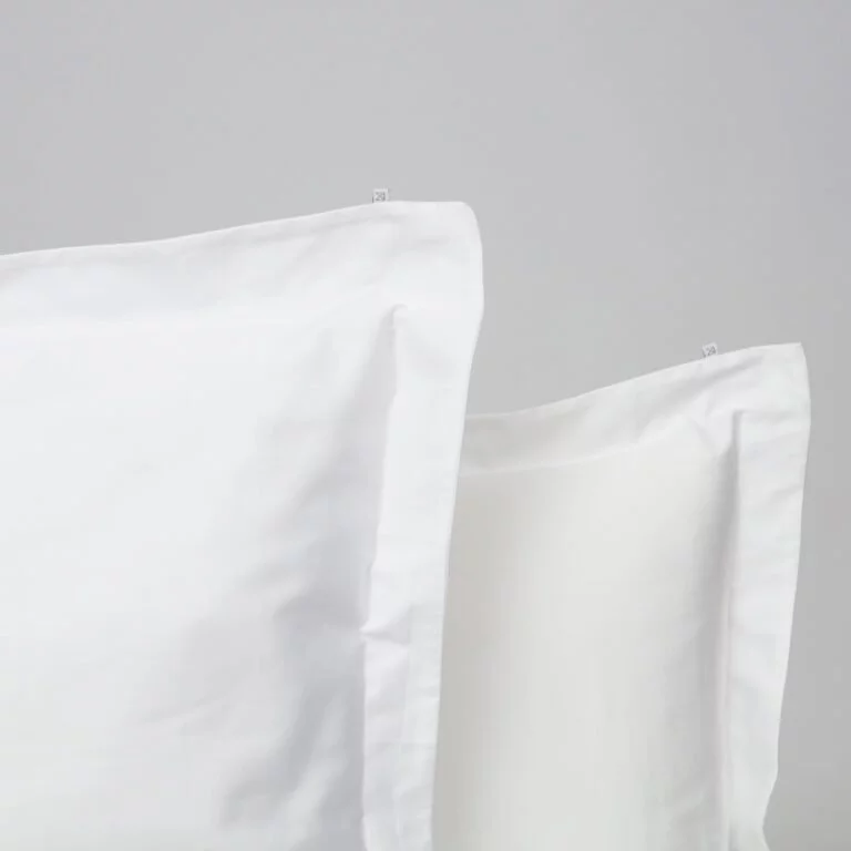 Cotton percale oxford edge pillowcase snow white 5