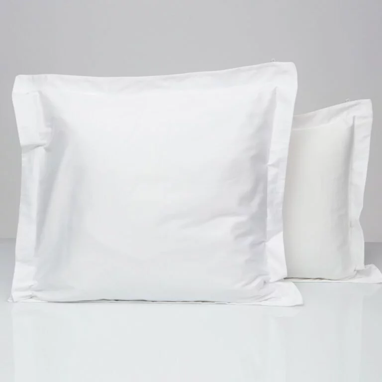 Cotton sateen oxford edge pillowcase snow white 1