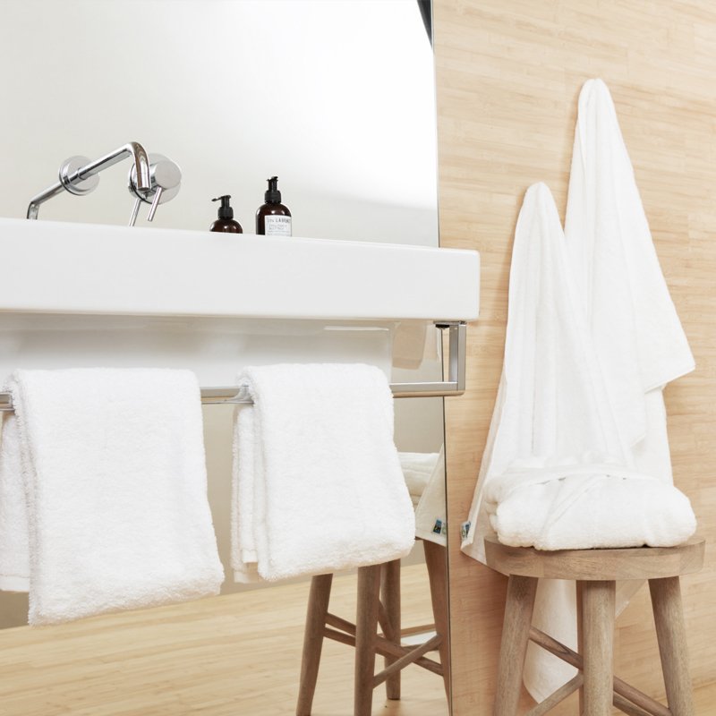 Kalani Organic Cotton White Bath Towels