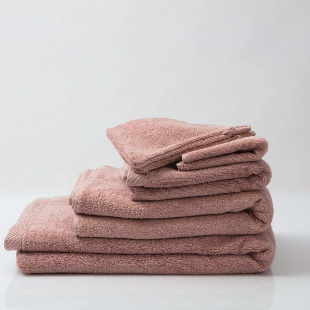 Luxury bath linen bundle old pink 1