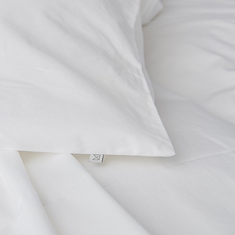 Parure de Draps 140 Satin blanc percale 100 % Coton (4p)