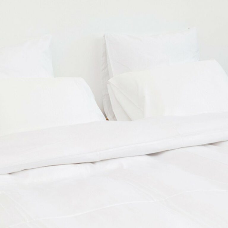 Cotton Percale Duvet Cover Snow White 8