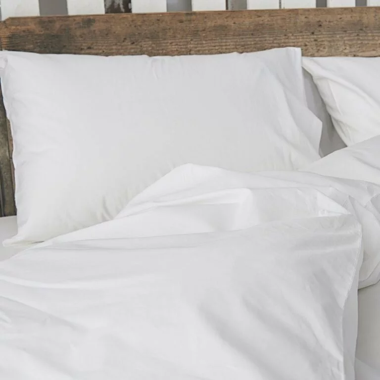 Cotton Percale Flat Sheet Snow White 2