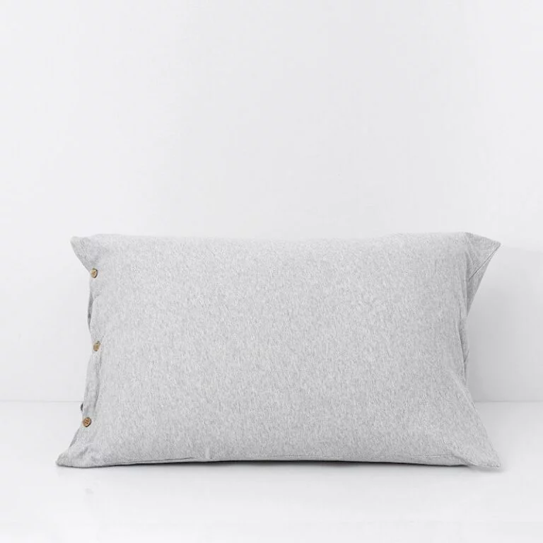 Cotton Premium Jersey Pillowcase Light Grey Melange 5