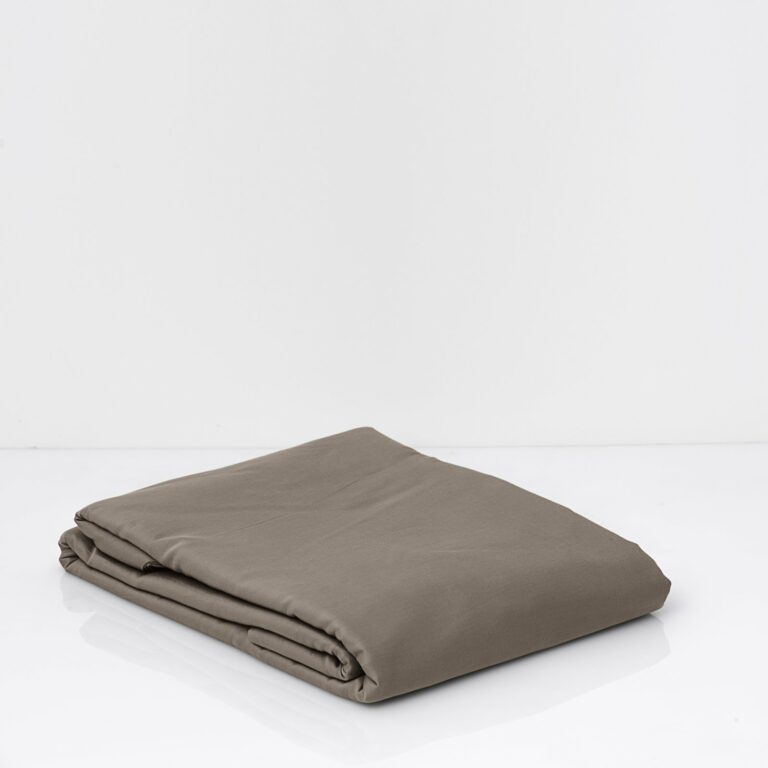 cotton sateen duvet cover taupe 1