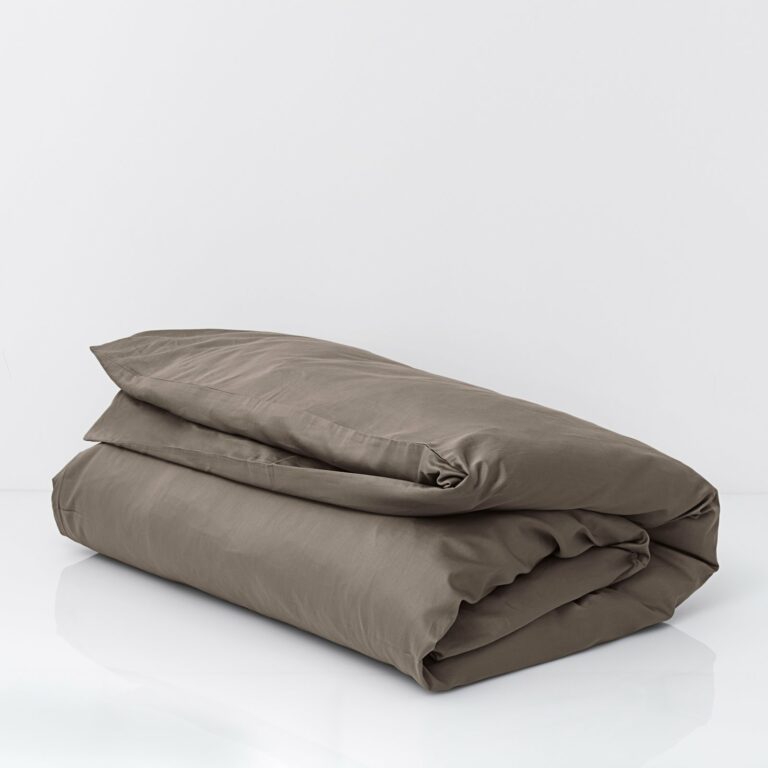 cotton sateen duvet cover taupe 2