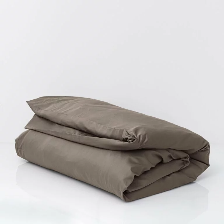 cotton sateen duvet cover taupe 2