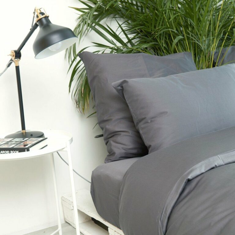 Cotton Sateen Fitted Sheet Anthracite 5