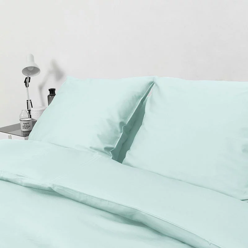 Drap housse en Satin de coton Kalani Blue 8