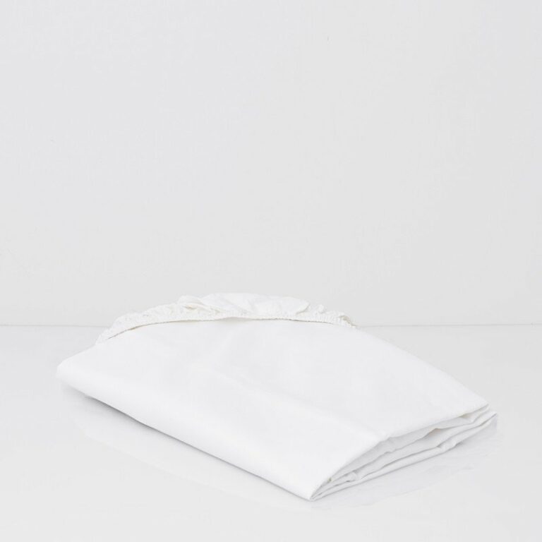Cotton Sateen Fitted Sheet Snow White 4