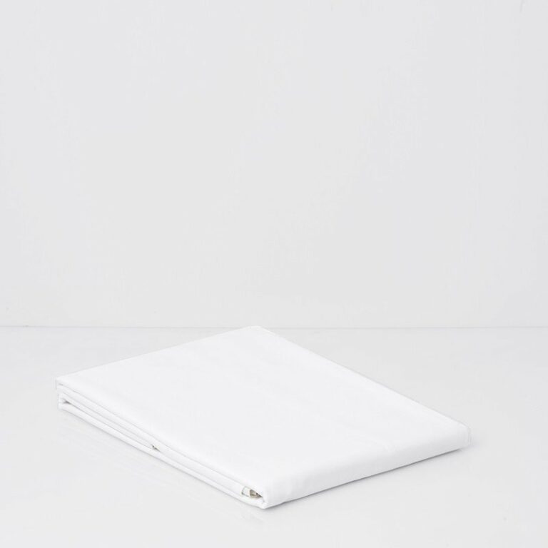 Cotton Sateen Flat Sheet Snow White 1