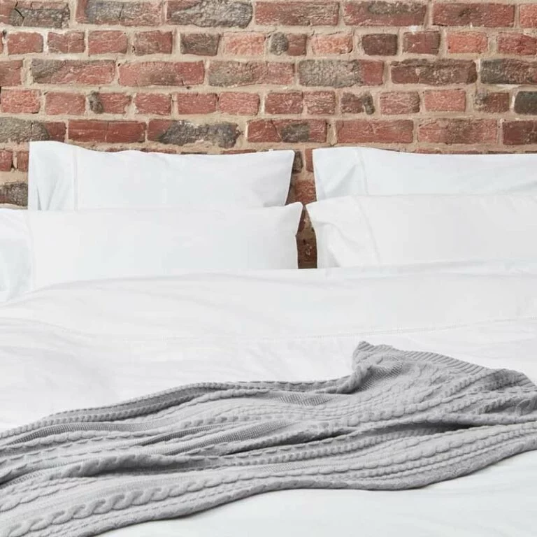 Cotton Sateen Lace Trim Duvet Cover Snow White 18