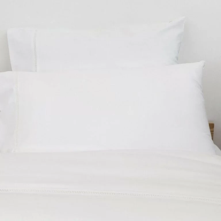 Cotton Sateen Lace Trim Duvet Cover Snow White 6
