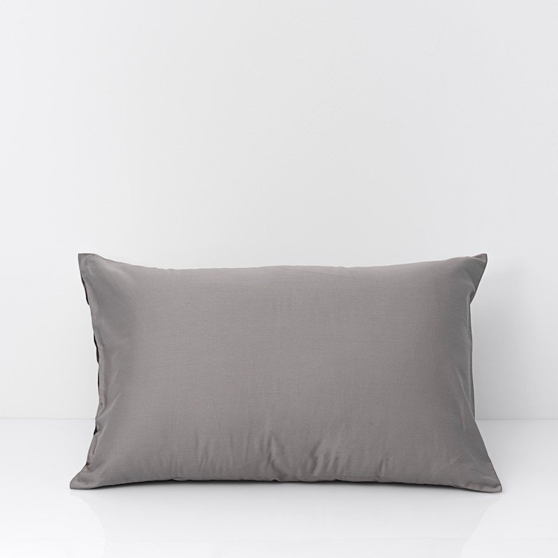 Cotton Sateen Pillowcase Stone Grey 3