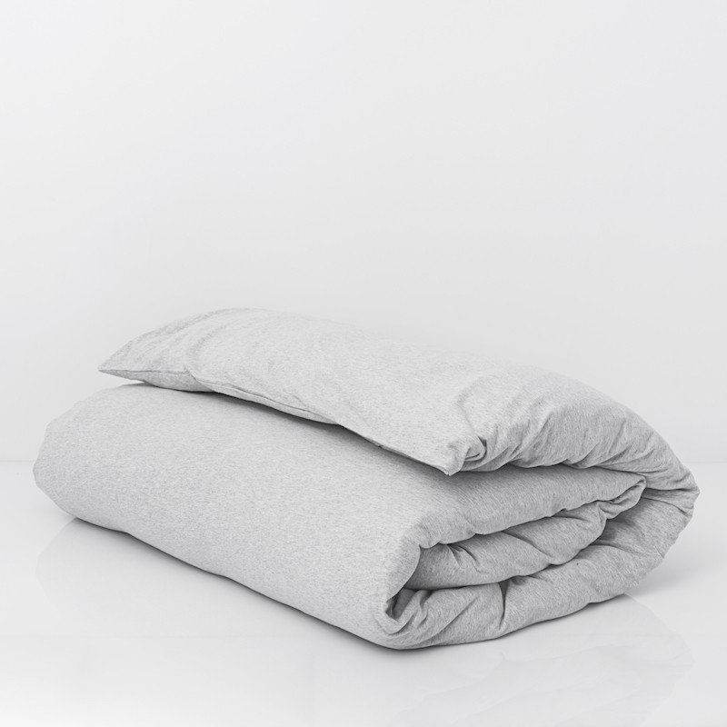 Duvet Cover Premium Jersey Light Grey Melange 3