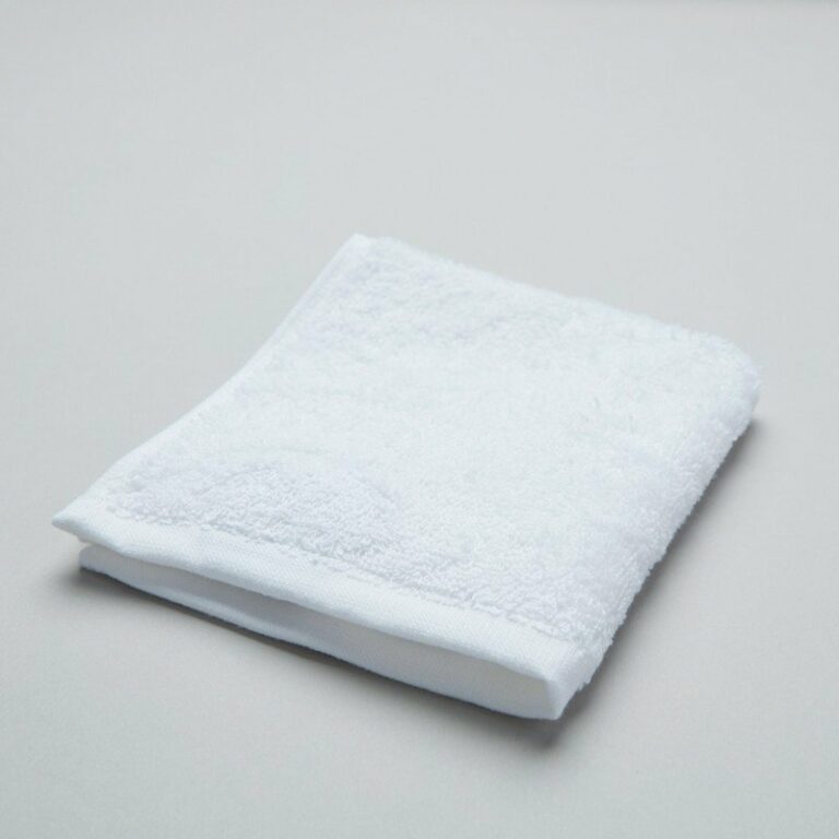 Plain Face Hand Towel Snow White 1