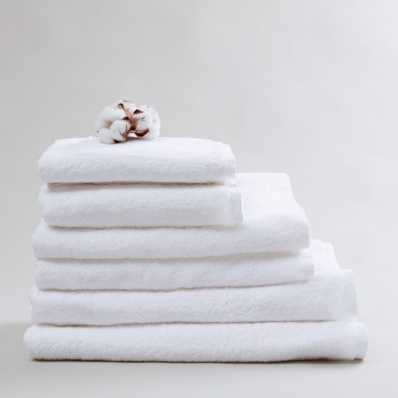 Kalani Organic Cotton White Bath Towels