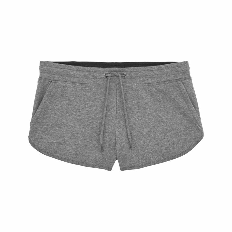 shorts women organic w shortss organic w shorts mid heather grey front