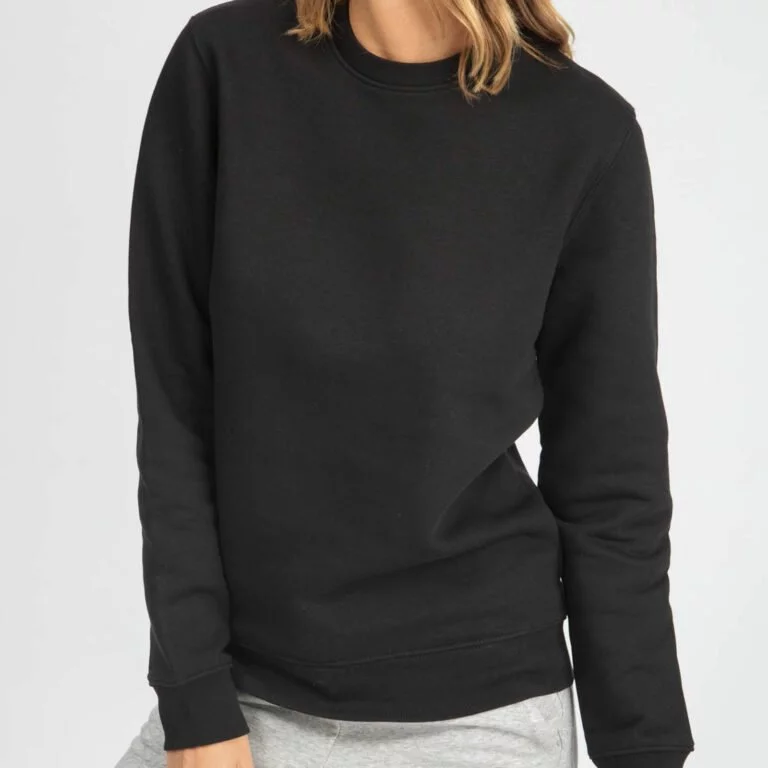 sweat unisex organic crewneck pullover organic crewneck pullover black 1