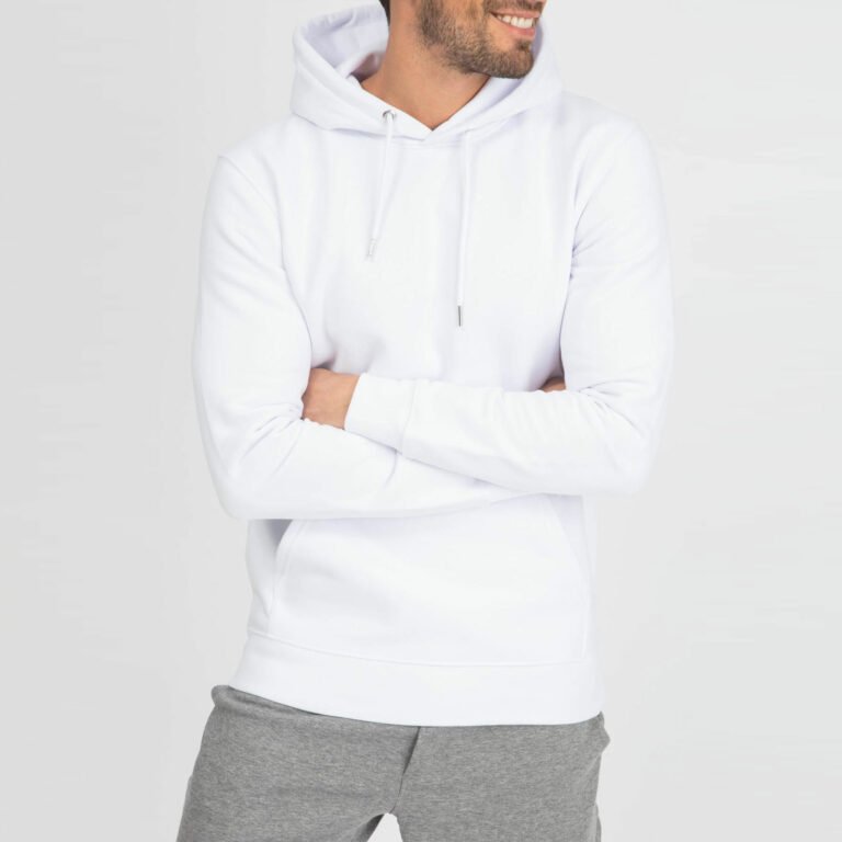 sweat unisex organic hooded pullover organic hooded pullover white 4