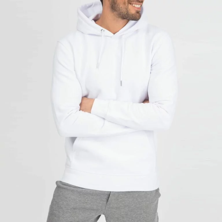 sweat unisex organic hooded pullover organic hooded pullover white 4
