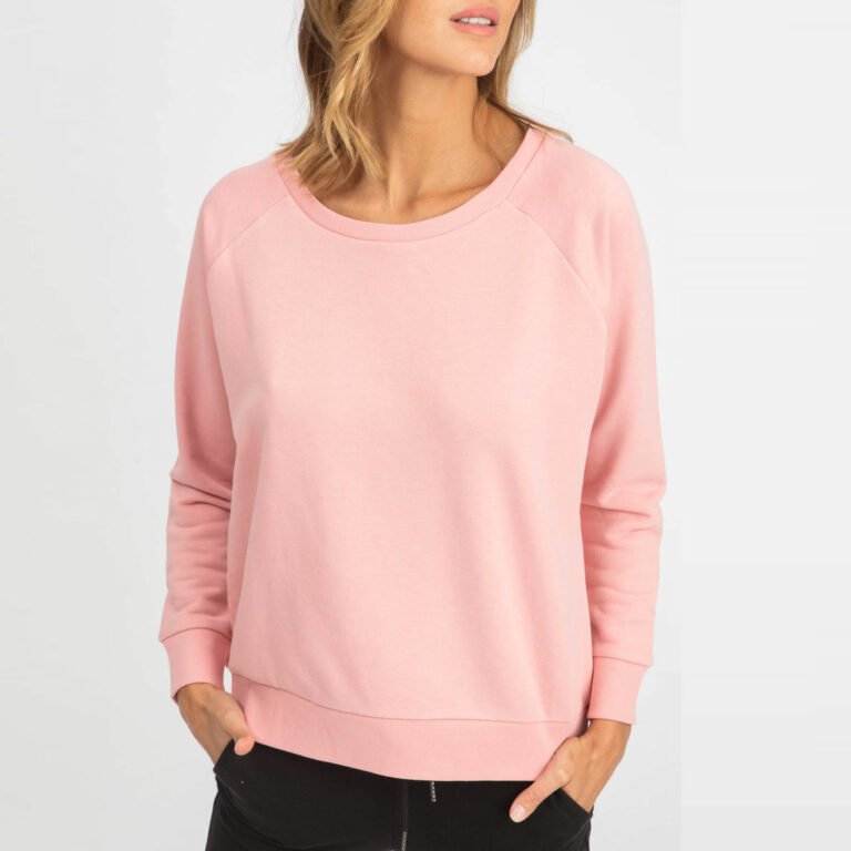 sweat women organic w crewneck pullover organic w crewneck pullover canyon pink 1