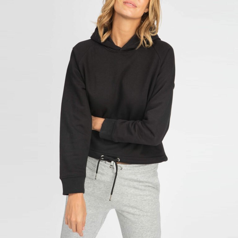 sweat women organic w hooded pullover organic w hooded pullover black 3