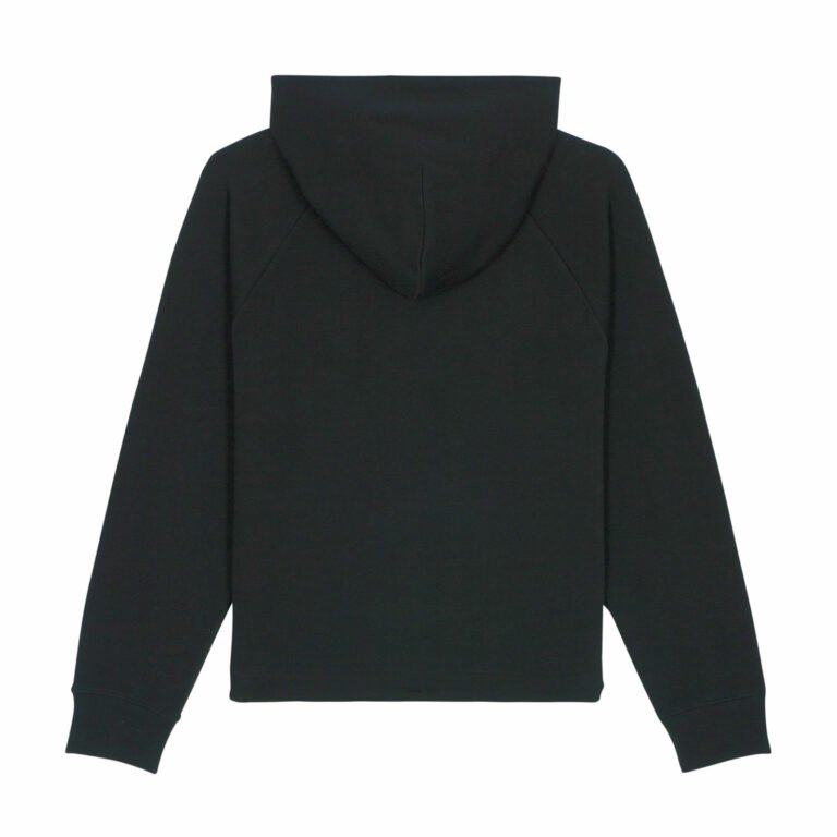 sweat women organic w hooded pullover organic w hooded pullover black back