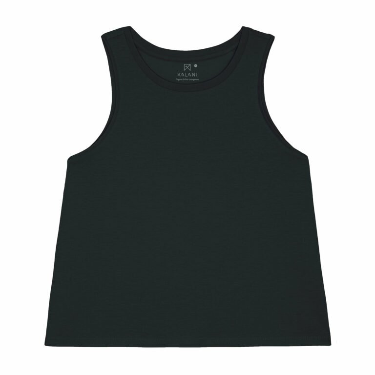tee women organic w cropped tank top organic w cropped tank top black front